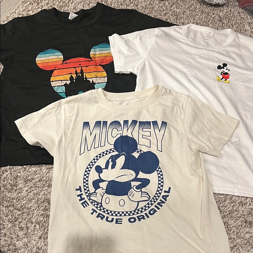 Disney Mickey Mouse Kids T-Shirt Set - Black, White and Beige